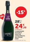 Champagne AOP brut spécial millésimé 2020 - GASTON CHEQ - Super U à Montbrison Champagne AOP brut spécial millésimé 2020 - GASTON CHEQ en promo chez Super U Montbrison à 24,20 €