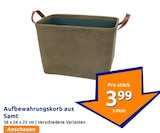 Aufbewahrungskorb aus Samt Angebote bei Action Nürnberg für 3,99 €