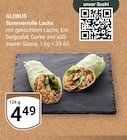 GLOBUS - Sommerrolle Lachs Angebot im Prospekt Sommerrolle Lachs bei GLOBUS im Prospekt "" für 4,49 €