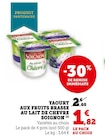 Promo Yaourt aux fruits brassé au lait de chèvre à 1,82 € dans le catalogue U Express à Feigères