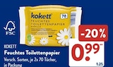 Feuchtes Toilettenpapier Kamille von Kokett für 0,99 € bei ALDI SÜD im Angebot Feuchtes Toilettenpapier Kamille von Kokett im aktuellen ALDI SÜD Prospekt