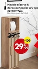 Meuble réserve & dérouleur papier WC 1 porte dans le catalogue Maxi Bazar