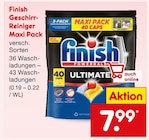 Geschirr-Reiniger Maxi Pack von Finish im aktuellen Netto Marken-Discount Prospekt für 7,99 €