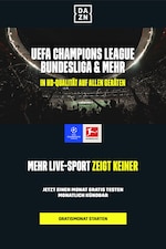 DAZN Prospekt "DORTMUND - PSG - GRATISMONAT STARTEN", 1 Seiten, für Köhlen, 18.02.2020 - 07.04.2020 DAZN Prospekt "DORTMUND - PSG - GRATISMONAT STARTEN", 1 Seiten, für Köhlen, 18.02.2020 - 07.04.2020