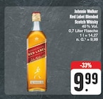 Red Label Blended Scotch Whisky Angebote von Johnnie Walker bei EDEKA Hoyerswerda für 9,99 €