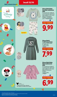 Promotion Disney Baby dans le prospectus Lidl, valable du 23/10/2025 au 29/10/2025 Promo Disney Baby dans le catalogue Lidl du moment à la page 33