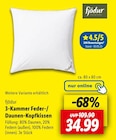 Aktuelle Kissen Angebote bei Lidl in Pforzheim Aktuelles 3-Kammer Feder-/Daunen-Kopfkissen Angebot bei Lidl in Pforzheim ab 34,99 €