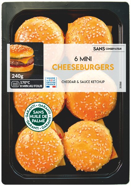 6 mini Cheeseburgers