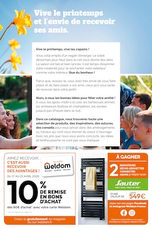 Catalogue Weldom de la semaine "La fête des amis" avec 2 pages, valide du 01/04/2026 au 28/04/2026 pour Crozon et alentours Prospectus Weldom de la semaine "La fête des amis" avec 2 pages, valide du 01/04/2026 au 28/04/2026 pour Crozon et alentours