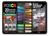 Posca - Pack de 20 marqueurs - pointes et couleurs assorties - spécial stickers - POSCA dans le catalogue Bureau Vallée
