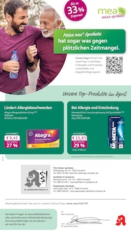 mea - meine apotheke Prospekt der Woche "Unsere April-Angebote" Seite 1, 01.04.2026 bis 30.04.2026 für Schwerin Aktueller mea - meine apotheke Prospekt "Unsere April-Angebote" Seite 1 von 4 Seiten für Schwerin