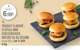 Produit élaboré : plateau mini cheeseburger nature ou au sésame à Supermarchés Match dans Liederschiedt