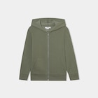 Sweat zippé à capuche molleton vert kaki garçon - La Halle Sweat zippé à capuche molleton vert kaki garçon à 8,99 € dans le catalogue La Halle