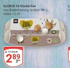 10 frische Eier Angebote von Globus bei GLOBUS Bochum für 2,89 €