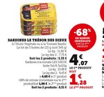 Promo SARDINES à 1,28 € dans le catalogue Super U à Dammarie-en-Puisaye