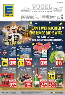 EDEKA Prospekt der Woche "Aktuelle Angebote" Seite 1, 15.12.2025 bis 20.12.2025 für Kreuzau Aktueller EDEKA Prospekt "Aktuelle Angebote" Seite 1 von 30 Seiten für Kreuzau