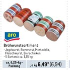 Brühwurstsortiment von aro im aktuellen Metro Prospekt für 6,94 €