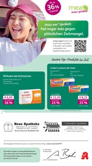 Aktueller mea - meine apotheke Prospekt "Unsere Juli-Angebote" Aktueller mea - meine apotheke Prospekt