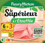 Jambon Le Supérieur à l'Étouffée Conservation Sans Nitrite - FLEURY MICHON à 3,19 € dans le catalogue Intermarché Hyper