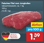 Falsches Filet vom Jungbullen im Angebot bei Netto Marken-Discount in Bottrop Falsches Filet vom Jungbullen Angebote bei Netto Marken-Discount Bottrop für 1,39 €