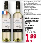 Aktuelle Wein Angebote bei E center in Frankfurt (Main) Aktuelles Wein-Genuss Chardonnay Pays d’Oc IGP trocken Angebot bei E center in Frankfurt (Main) ab 1,89 €
