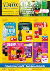 Wasser im Netto Marken-Discount Prospekt in Saarbrücken Aktueller Netto Marken-Discount Prospekt mit Wasser, "DER ORT, AN DEM DU IMMER AUSGEZEICHNETE PREISE FINDEST.", Seite 1