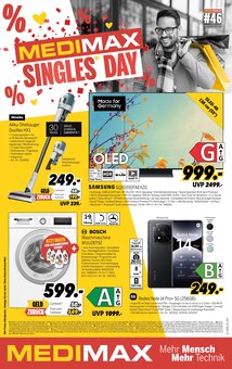 Fernseher im MEDIMAX Prospekt "MEDIMAX SINGLES DAY" mit 11 Seiten (Oranienburg)