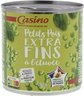 Petits Pois extra-fins à l’étuvée - CASINO à 0,99 € dans le catalogue Géant Casino