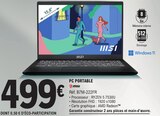 Promo PC PORTABLE à 499,00 € dans le catalogue E.Leclerc ""