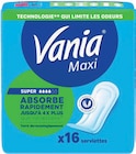 Serviettes maxi confort super x16 - VANIA en promo chez Intermarché Hyper Serviettes maxi confort super x16 - VANIA dans le catalogue Intermarché Hyper