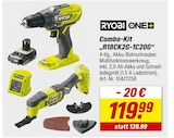 Combo-Kit R18CK2G-1C20G von Ryobi für 119,99 € bei toom Baumarkt im Angebot Combo-Kit R18CK2G-1C20G von Ryobi im aktuellen toom Baumarkt Prospekt