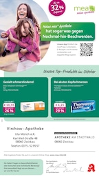 mea - meine apotheke Prospekt für Zwickau mit 4 Seiten mea - meine apotheke Prospekt für Zwickau: "Unsere Oktober-Angebote", 4 Seiten, 01.10.2025 - 31.10.2025