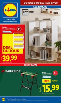 Prospectus Lidl de la semaine "Le vrai prix des bonnes choses" avec 1 pages, valide du 04/08/2025 au 07/08/2025 pour Valence et alentours