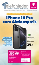 Aktueller Telefonladen Duderstadt Elektromarkt Prospekt in Bovenden und Umgebung, "iPhone 16 Pro zum Aktionspreis" mit 8 Seiten, 01.07.2025 - 31.07.2025