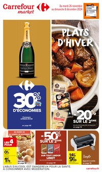 Prospectus Carrefour Market de la semaine "PLATS D'HIVER" avec 1 pages, valide du 26/11/2024 au 08/12/2024 pour Aumont-Aubrac et alentours