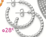 Créoles en argent rhodié - E.Leclerc à Saint-Nazaire Créoles en argent rhodié en promo chez E.Leclerc Saint-Nazaire à 28,00 €