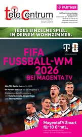 Aktueller WR Tele-Centrum Norden GmbH & Co.KG Elektromärkte Prospekt in Osteel und Umgebung, "FIFA FUSSBALL-WM 2026 BEI MAGENTA TV" mit 8 Seiten, 03.02.2026 - 28.02.2026