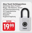 Touch Vorhängeschloss im Angebot bei Marktkauf in Reutlingen Touch Vorhängeschloss Angebote von Abus bei Marktkauf Reutlingen für 19,99 €