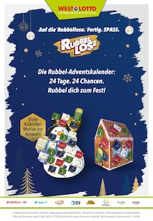 Aktueller Westlotto Prospekt "Die Rubbel-Adventskalender" Seite 1 von 4 Seiten für Remscheid