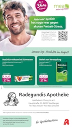 Apotheken Prospekt von mea - meine apotheke Neusäß mea - meine apotheke Prospekt: "Unsere August-Angebote", 4 Seiten, 01.08.2026 - 31.08.2026