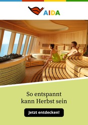 Aktueller AIDA Reise Prospekt in Nentershausen und Umgebung, "So entspannt kann Herbst sein" mit 1 Seite, 01.10.2025 - 31.10.2025