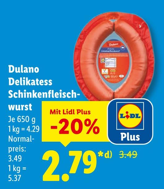 Delikatess Schinkenfleischwurst