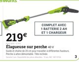 Promo Élagueuse sur perche à 219,00 € dans le catalogue Espace Emeraude à Réalmont