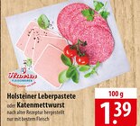 Hansen Fleischwaren Holsteiner Leberpastete oder Katenmettwurst Angebote bei famila Nordost Celle für 1,39 €