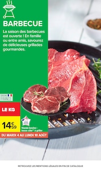 Promotion Grill Viande dans le prospectus Carrefour, valable du 04/08/2026 au 17/08/2026 Promo Grill Viande dans le catalogue Carrefour du moment à la page 5