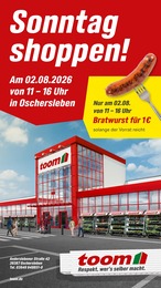 Aktueller toom Baumarkt Prospekt, "Sonntag shoppen!", mit Angeboten der Woche, gültig von 02.08.2026 bis 02.08.2026
