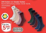 Socken oder Sneaker-Socken Angebote von OHO bei GLOBUS Worms für 5,99 €