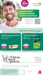 mea - meine apotheke Apotheken Prospekt der aktuellen Woche mit 4 Seiten, gültig von 01.08.2026 bis 31.08.2026, in Nürnberg und Umgebung Aktueller mea - meine apotheke Apotheken Prospekt in Nürnberg und Umgebung, "Unsere August-Angebote" mit 4 Seiten, 01.08.2026 - 31.08.2026