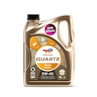 Huile moteur totalenergies quartz 9000 5w40 diesel 5 l - TOTAL - Norauto à Créteil Huile moteur totalenergies quartz 9000 5w40 diesel 5 l - TOTAL en promo chez Norauto Créteil à 33,19 €
