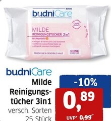 Reinigungsartikel von Budnicare bei BUDNI Reinigungsartikel von Budnicare für 0,89 € bei BUDNI im Prospekt "BUDNI - Dein Drogeriemarkt"